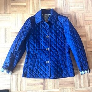 Excellent Condition Burberry Quilted Jacket Sz. S Blue